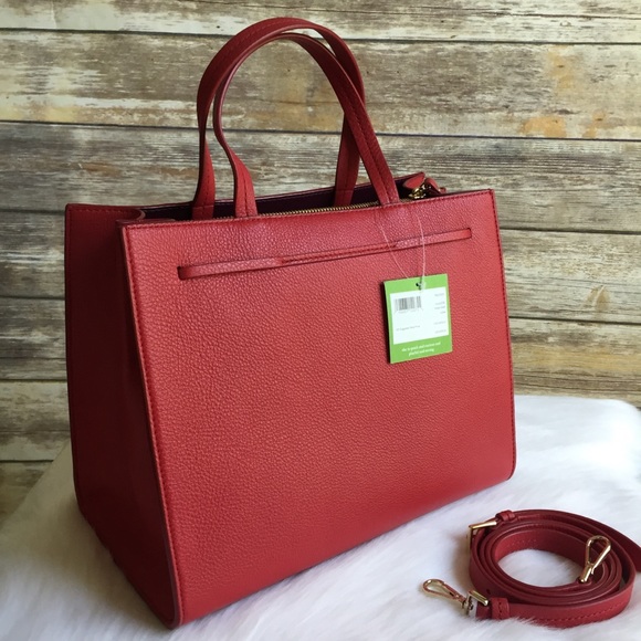 Kate spade hayes Street Large isobel Rosso satchel - Picture 5 of 8